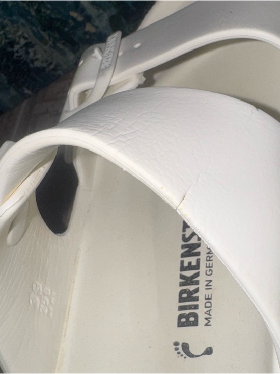 Birkenstock Arizona white sandals flip flops women’s size 39 8 8.5 men’s size 6 main image 14
